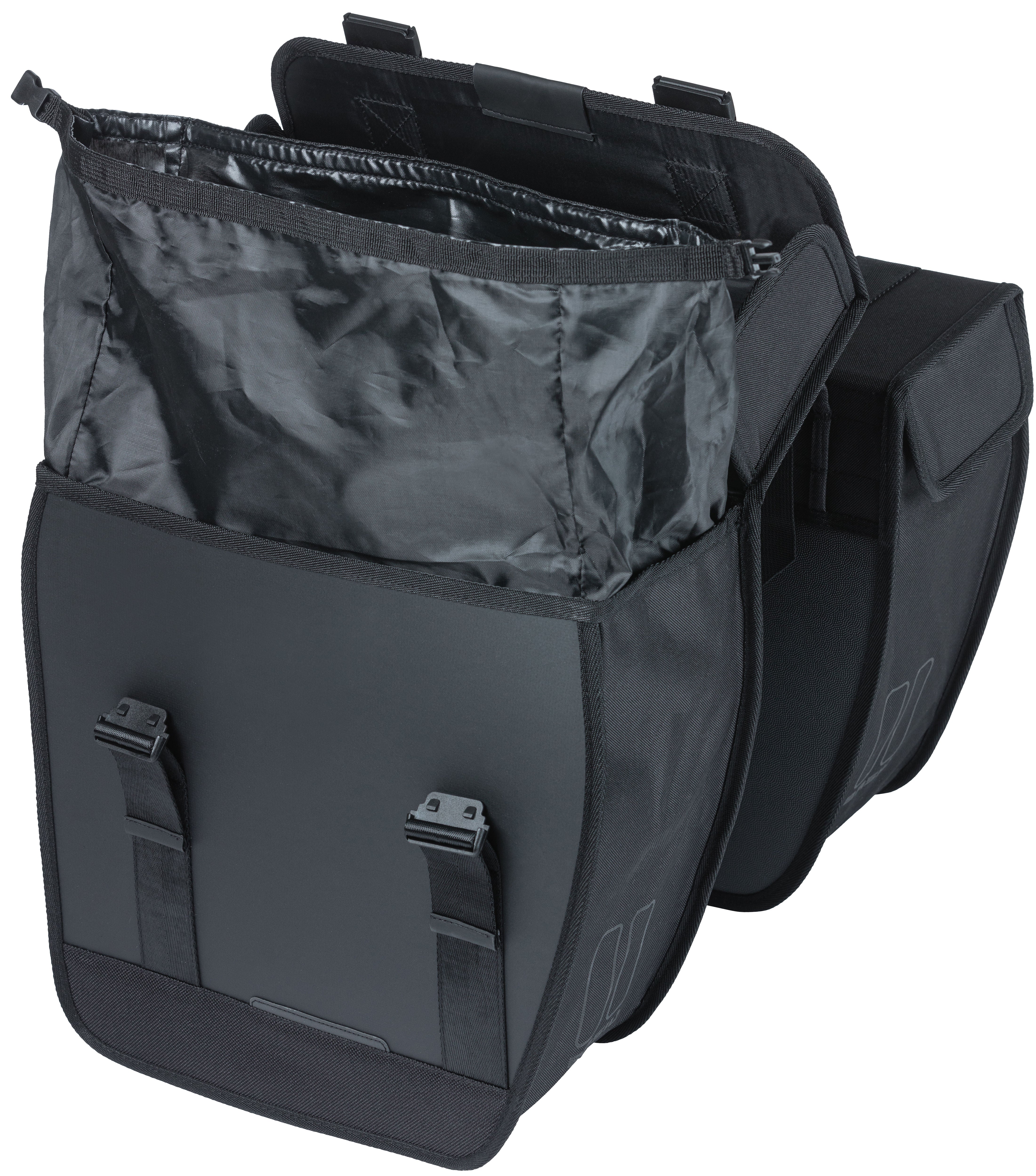 Dubbele fietstas Basil Tour Waterproof 28 liter 34 x 14 x 34 cm - zwart