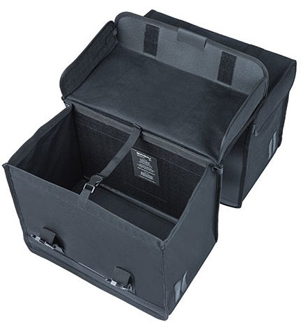 Dubbele fietstas Basil Kavan Eco Classic 68 liter 40 x 25 x 33 cm - zwart