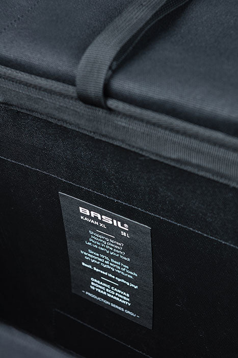 Dubbele fietstas Basil Kavan Eco Classic 58 liter 37 x 24 x 33 cm - zwart