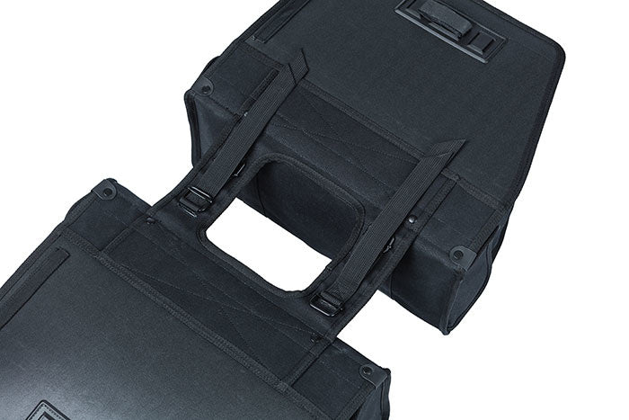 Dubbele fietstas Basil Kavan Eco Classic Rounded 46 liter 37 x 18 x 32 cm - zwart