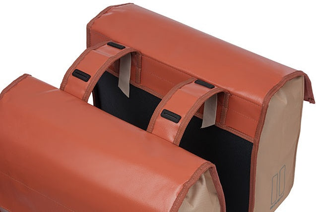 Dubbele fietstas Basil Urban Load 48-53 liter 40 x 17 x 46 cm - moss green/sand