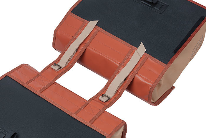 Dubbele fietstas Basil Urban Load 48-53 liter 40 x 17 x 46 cm - moss green/sand