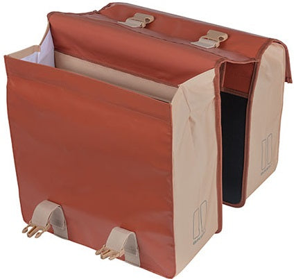 Dubbele fietstas Basil Urban Load 48-53 liter 40 x 17 x 46 cm - moss green/sand