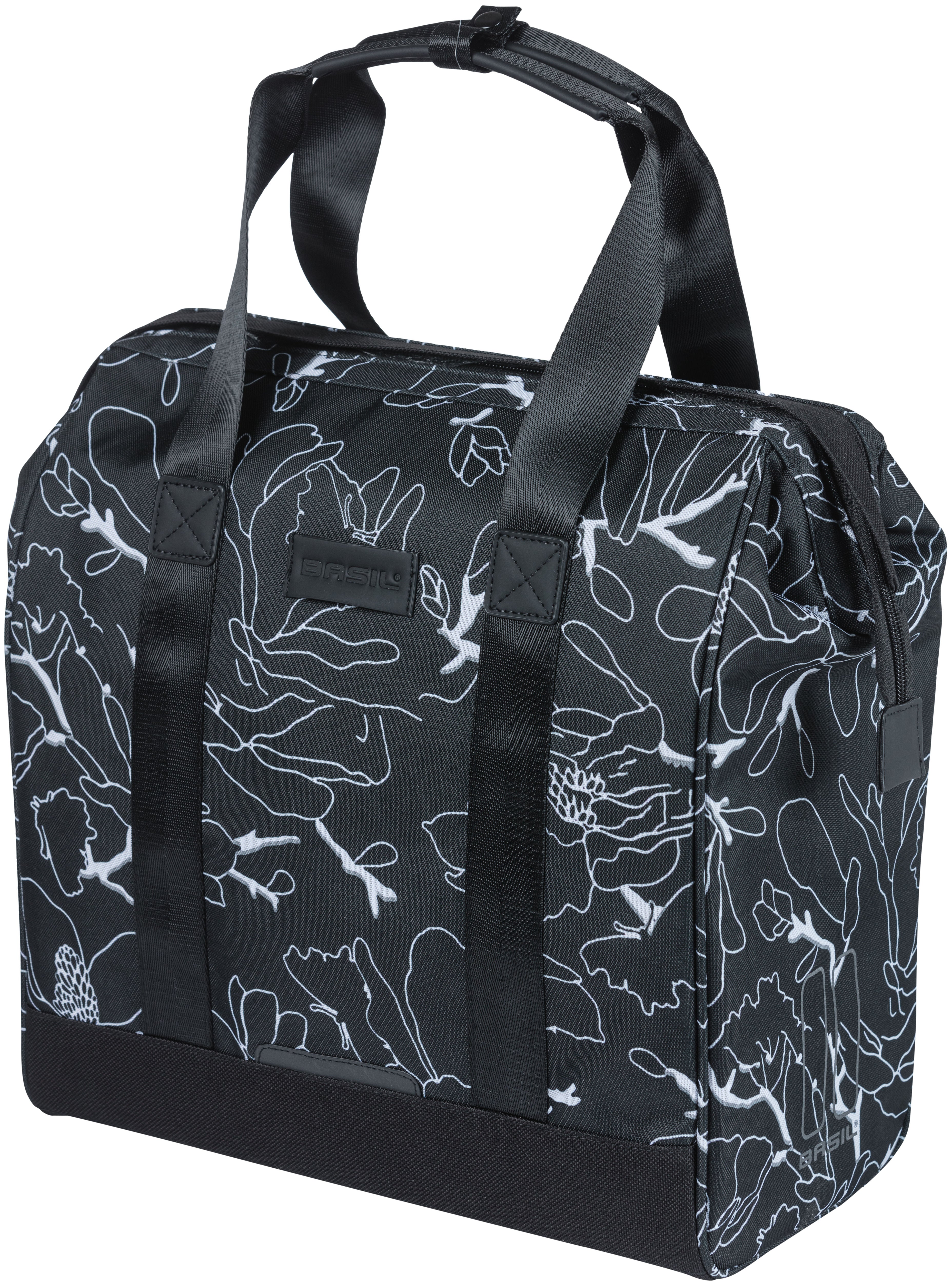 Fietsshopper Basil Grand Flower 23 liter 34 x 19 x 35 cm - zwart