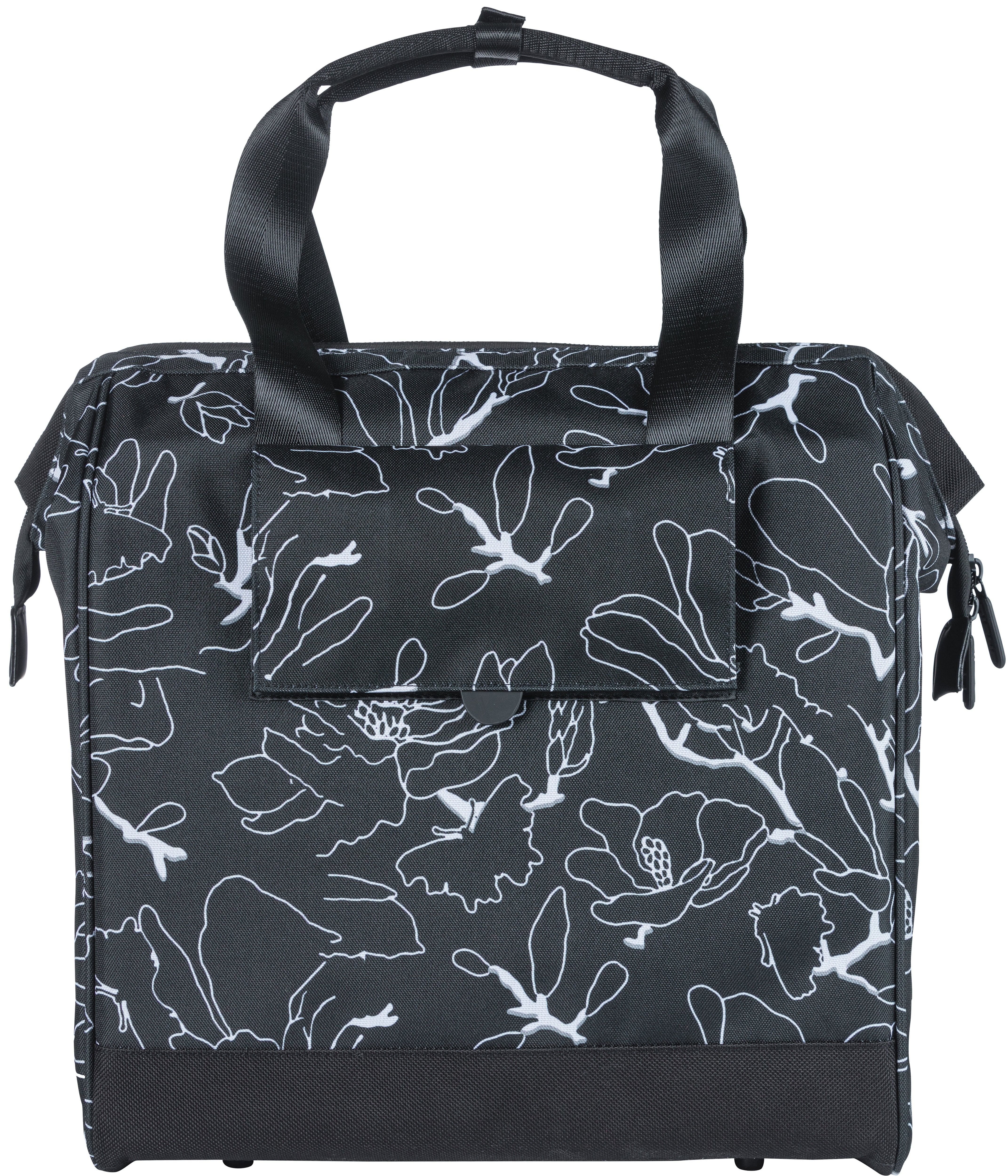 Fietsshopper Basil Grand Flower 23 liter 34 x 19 x 35 cm - zwart