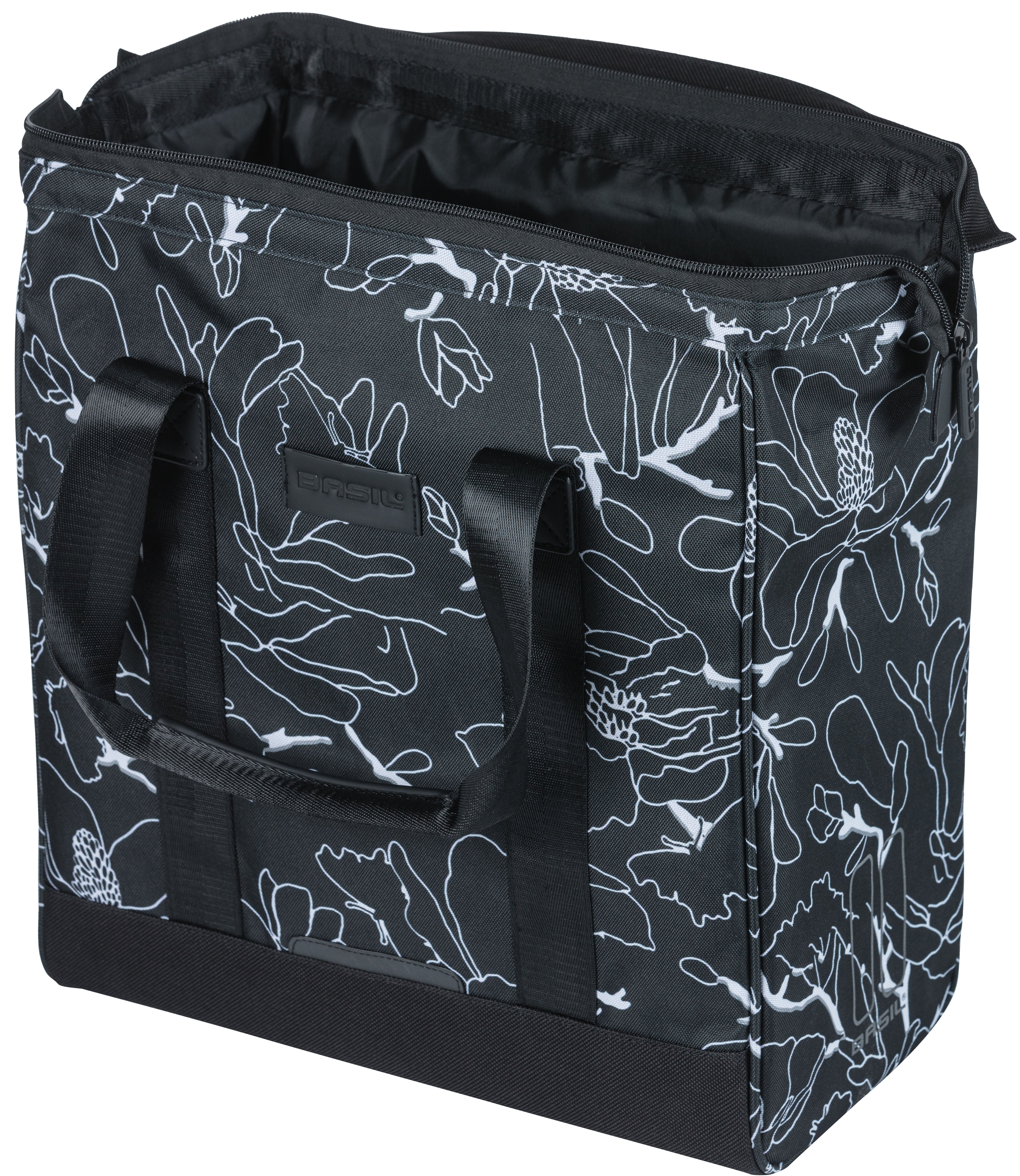 Fietsshopper Basil Grand Flower 23 liter 34 x 19 x 35 cm - zwart