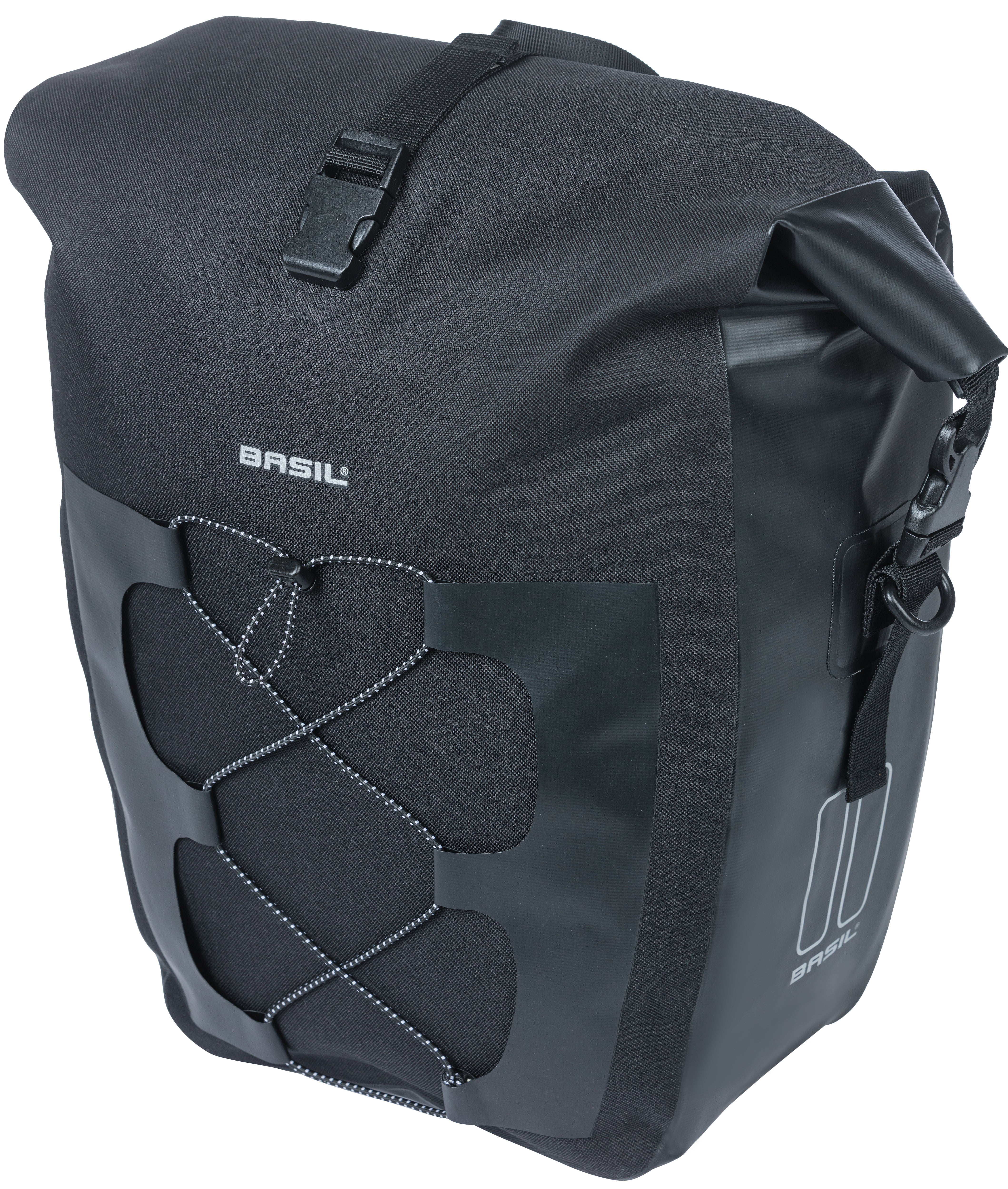 Fietstas Basil Navigator Waterproof 25-31 liter 32 x 15 x 37 cm - zwart