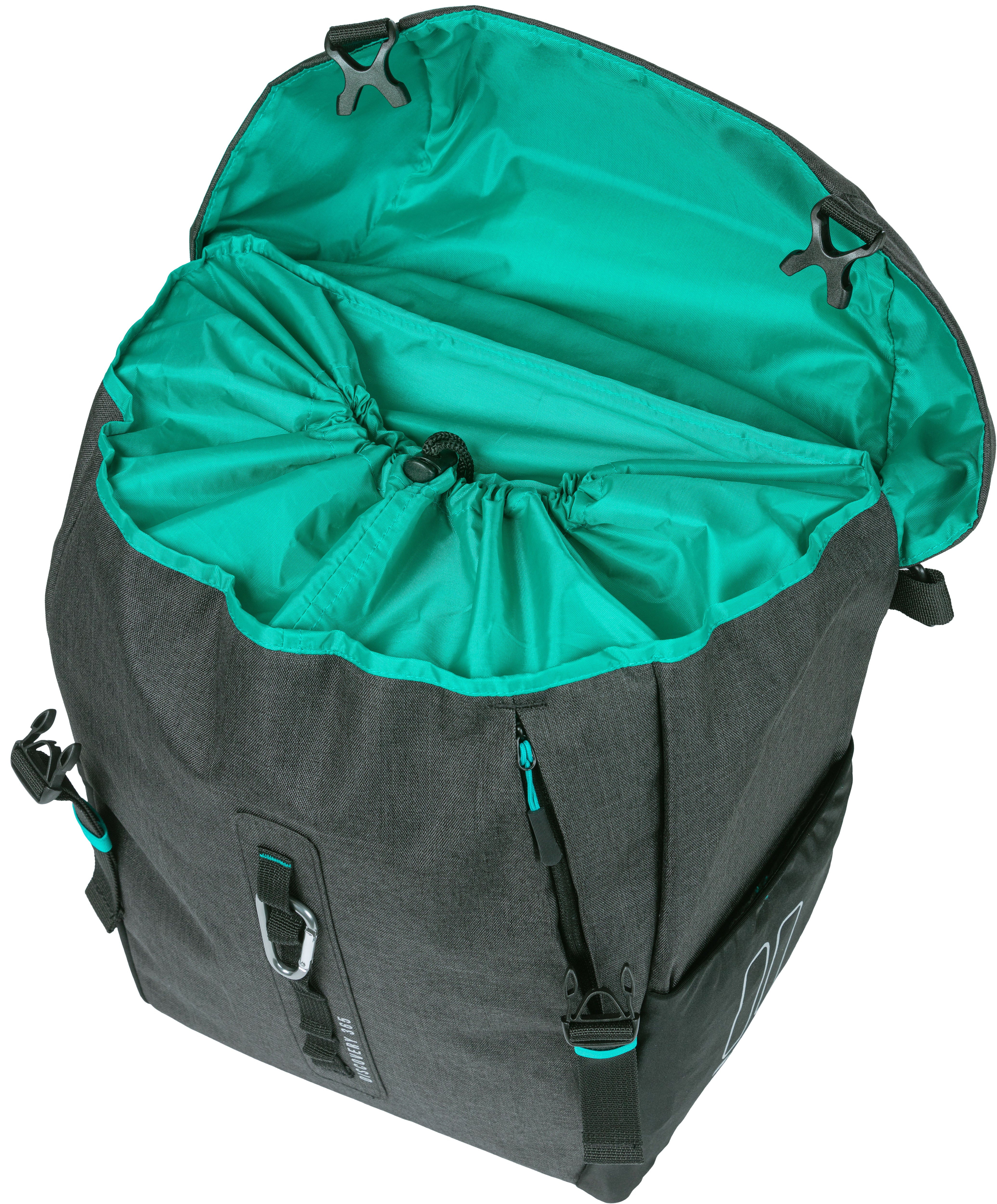 Fietstas Basil Discovery 365D L 20 liter 30 x 17 x 36 cm - zwart melee
