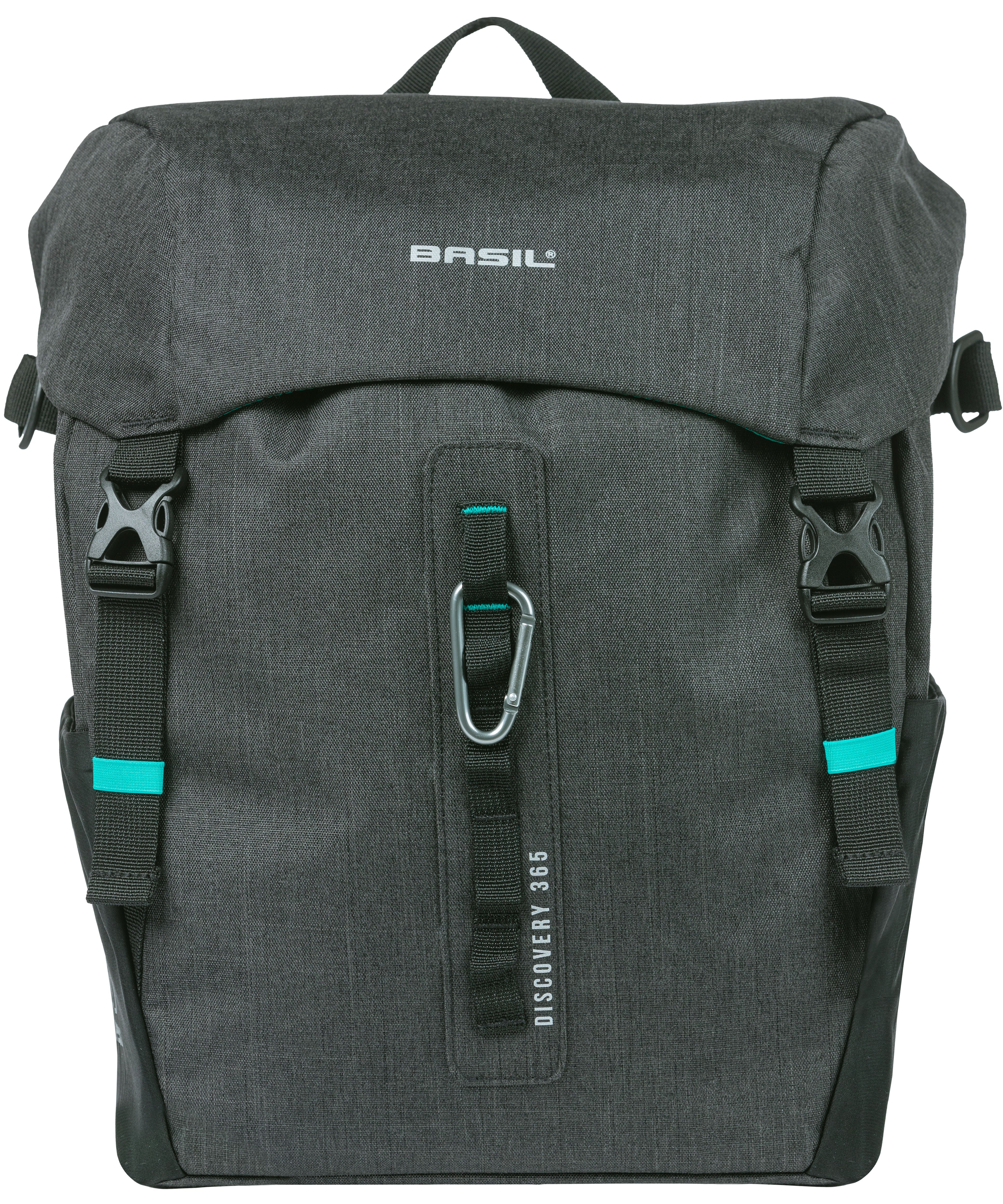 Fietstas Basil Discovery 365D L 20 liter 30 x 17 x 36 cm - zwart melee