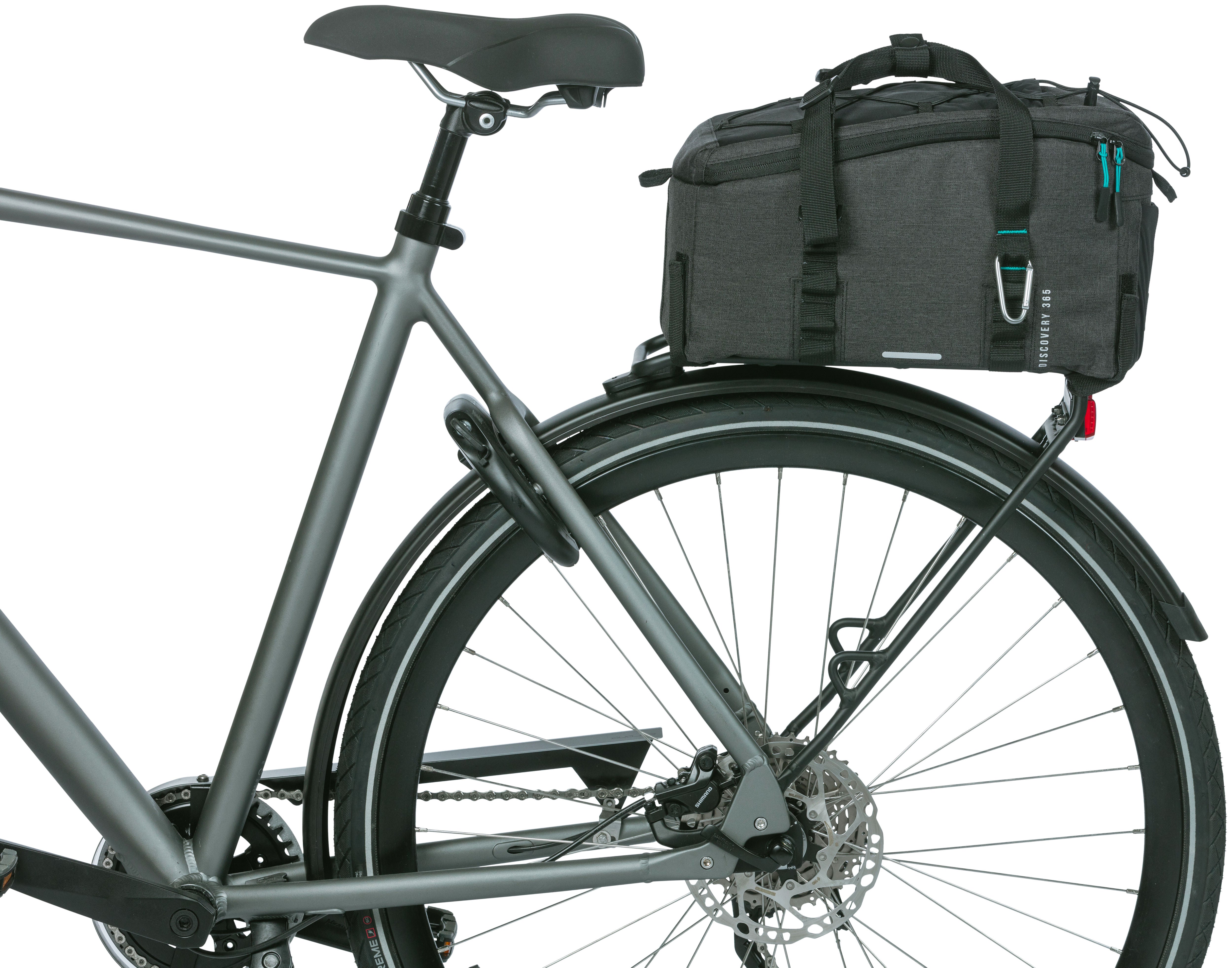 Bagagedragertas Basil Discovery 365D 9 liter 36 x 16 x 20 cm - zwart melee