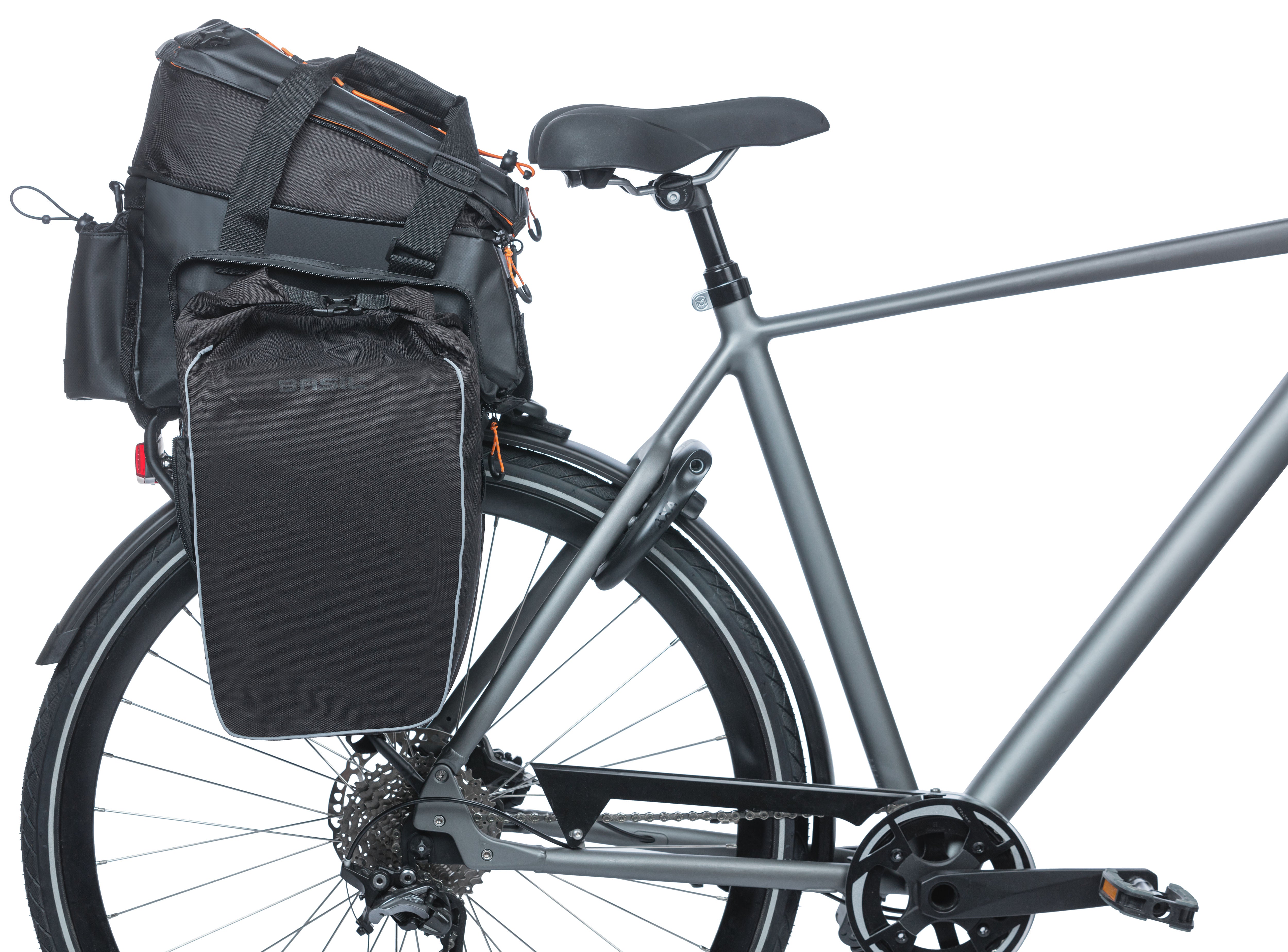 Bagagedragertas Basil Miles Tarpaulin XL Pro 9-36 liter 31 x 23 x 20 cm - black orange