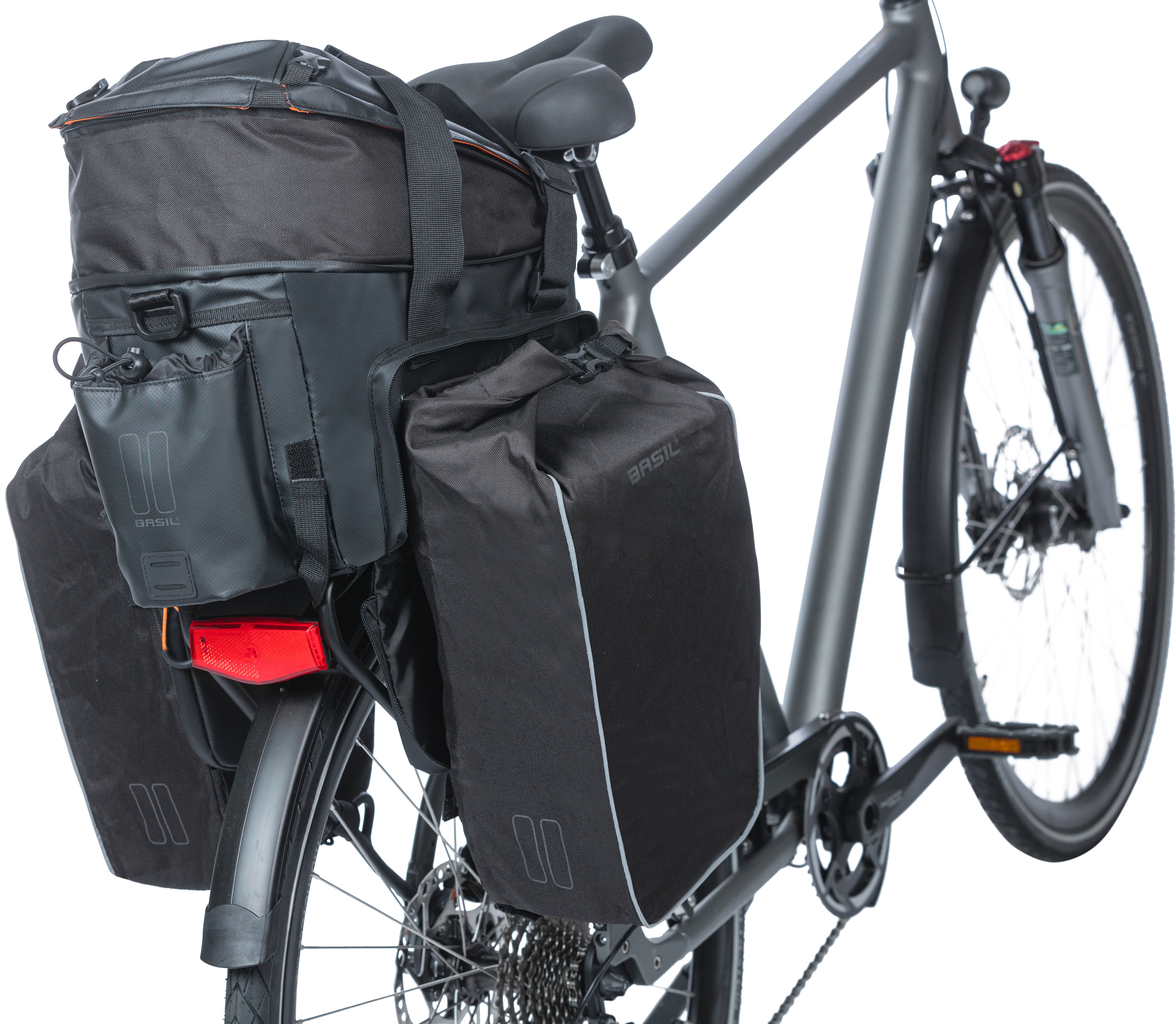 Bagagedragertas Basil Miles Tarpaulin XL Pro 9-36 liter 31 x 23 x 20 cm - black orange