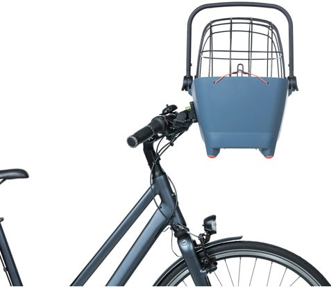 Hondenfietsmand Basil Buddy KF - voorop - 45 x 32 x 22 cm - faded denim