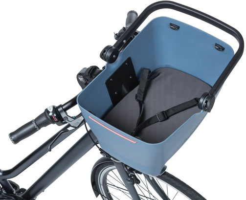 Hondenfietsmand Basil Buddy KF - voorop - 45 x 32 x 22 cm - faded denim