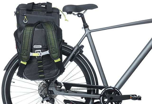 MIK Pannier bag tubes Basil voor MIK bagagedragerplaat - zwart (2 stuks)