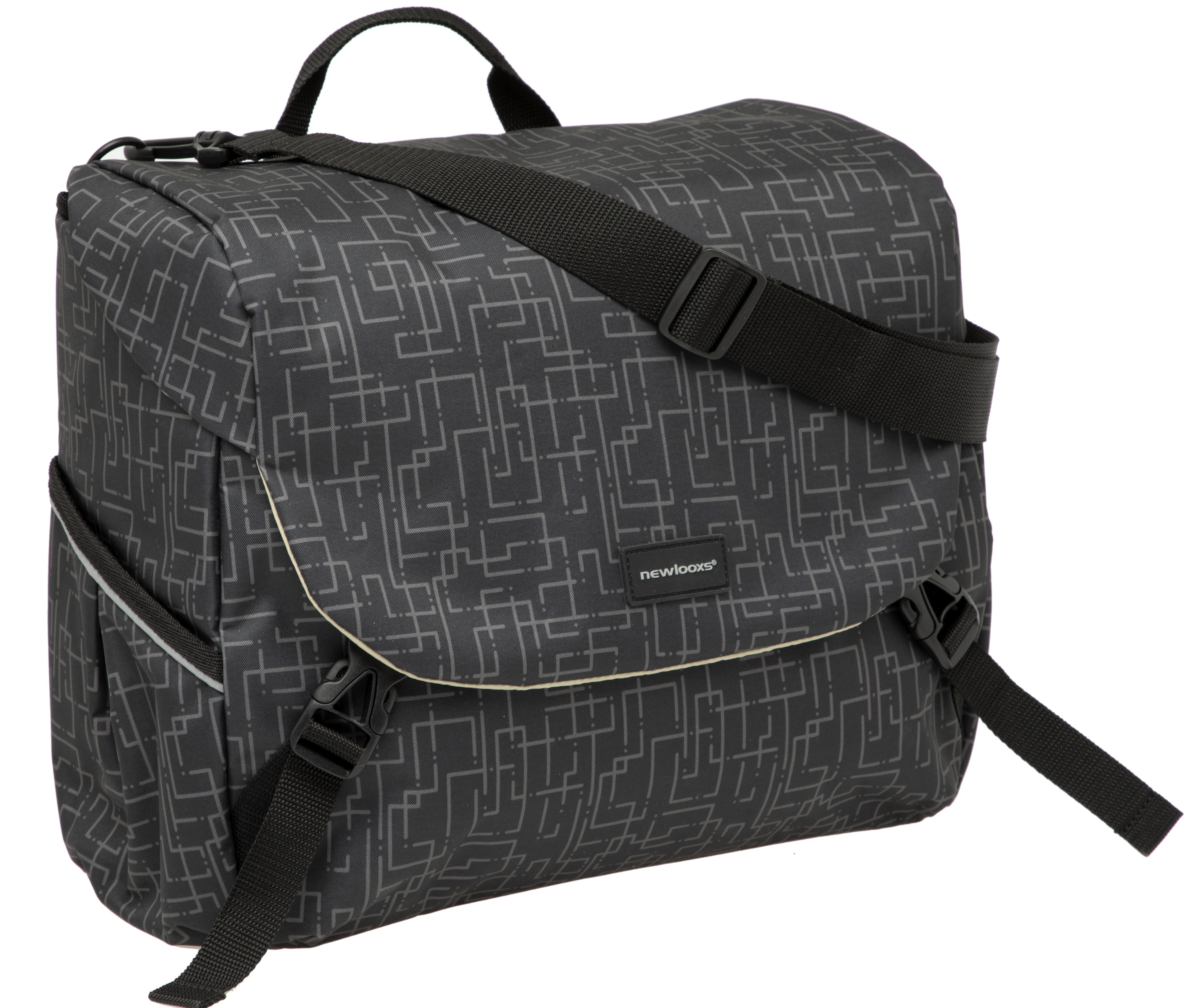 Enkele fietstas New Looxs Mondi Joy Single 18,5 liter 36 x 16 x 32 cm - ivy black