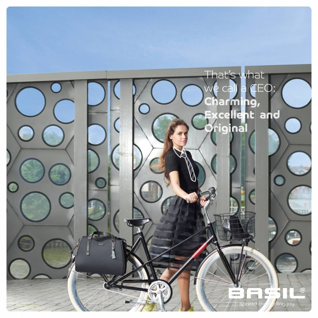 Fietstas Basil Noir 17 liter 41 x 17 x 32 cm - midnight black