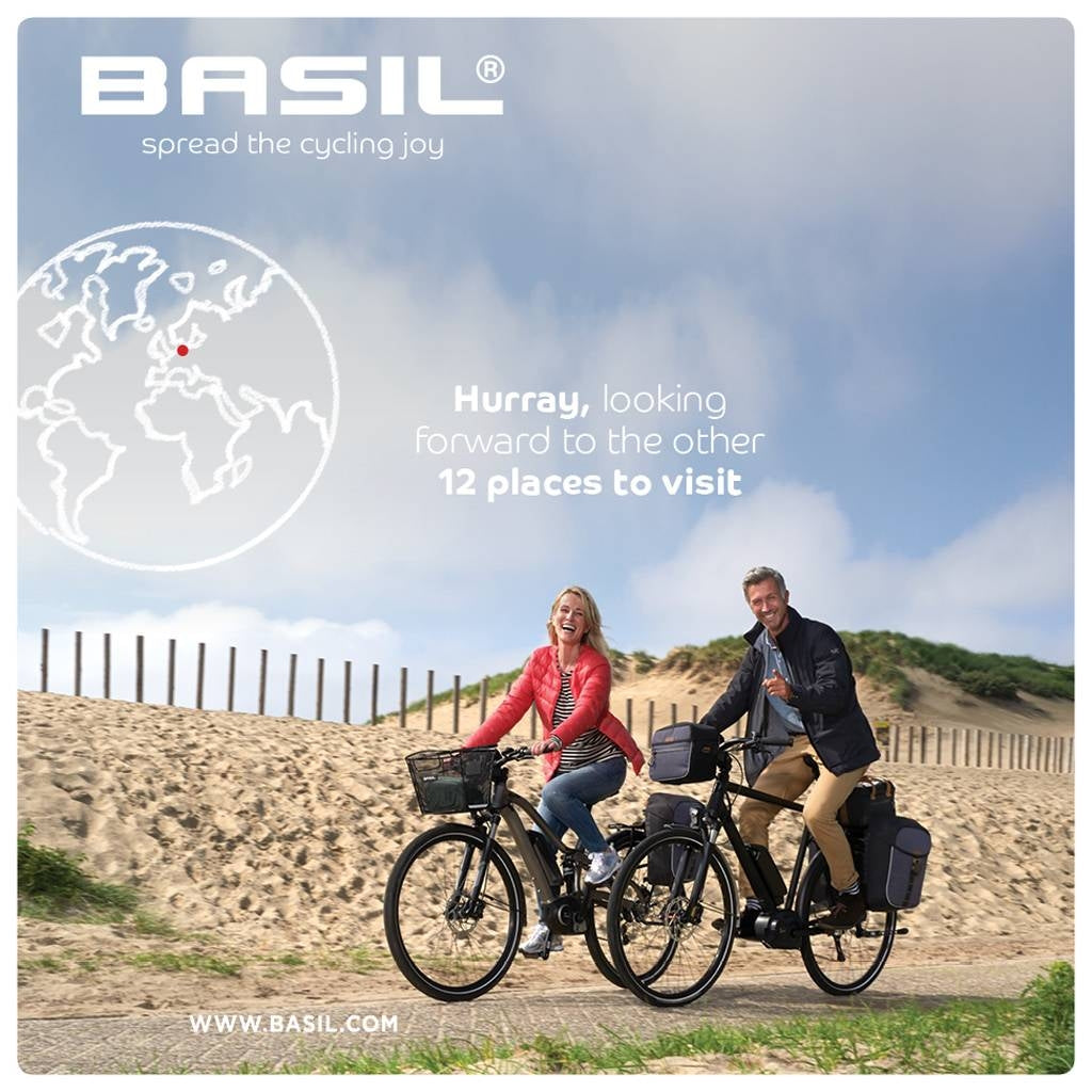 Fietsschoudertas Basil Miles Daypack 16 liter 33 x 17 x 41 cm - zwart/grijs