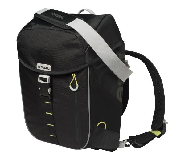 Fietsschoudertas Basil Miles Daypack 16 liter 33 x 17 x 41 cm - zwart/grijs