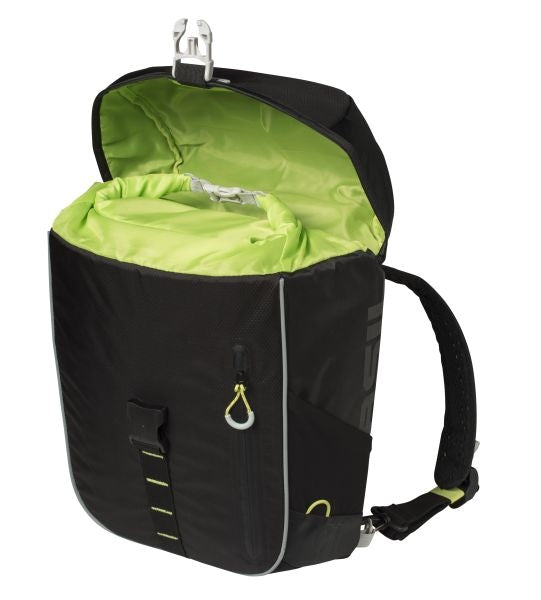 Fietsschoudertas Basil Miles Daypack 16 liter 33 x 17 x 41 cm - zwart/grijs