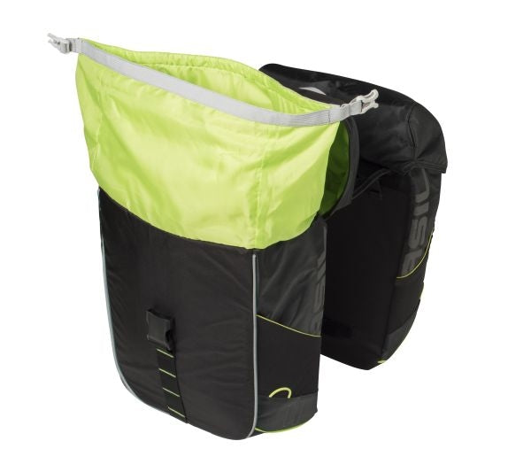 Dubbele fietstas Basil Miles Double Bag 34 liter 34 x 19 x 43 cm - zwart/grijs