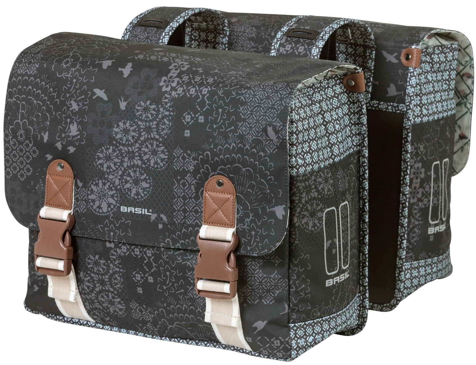 Dubbele fietstas Basil Bohème Carry All - 35 liter - zwart