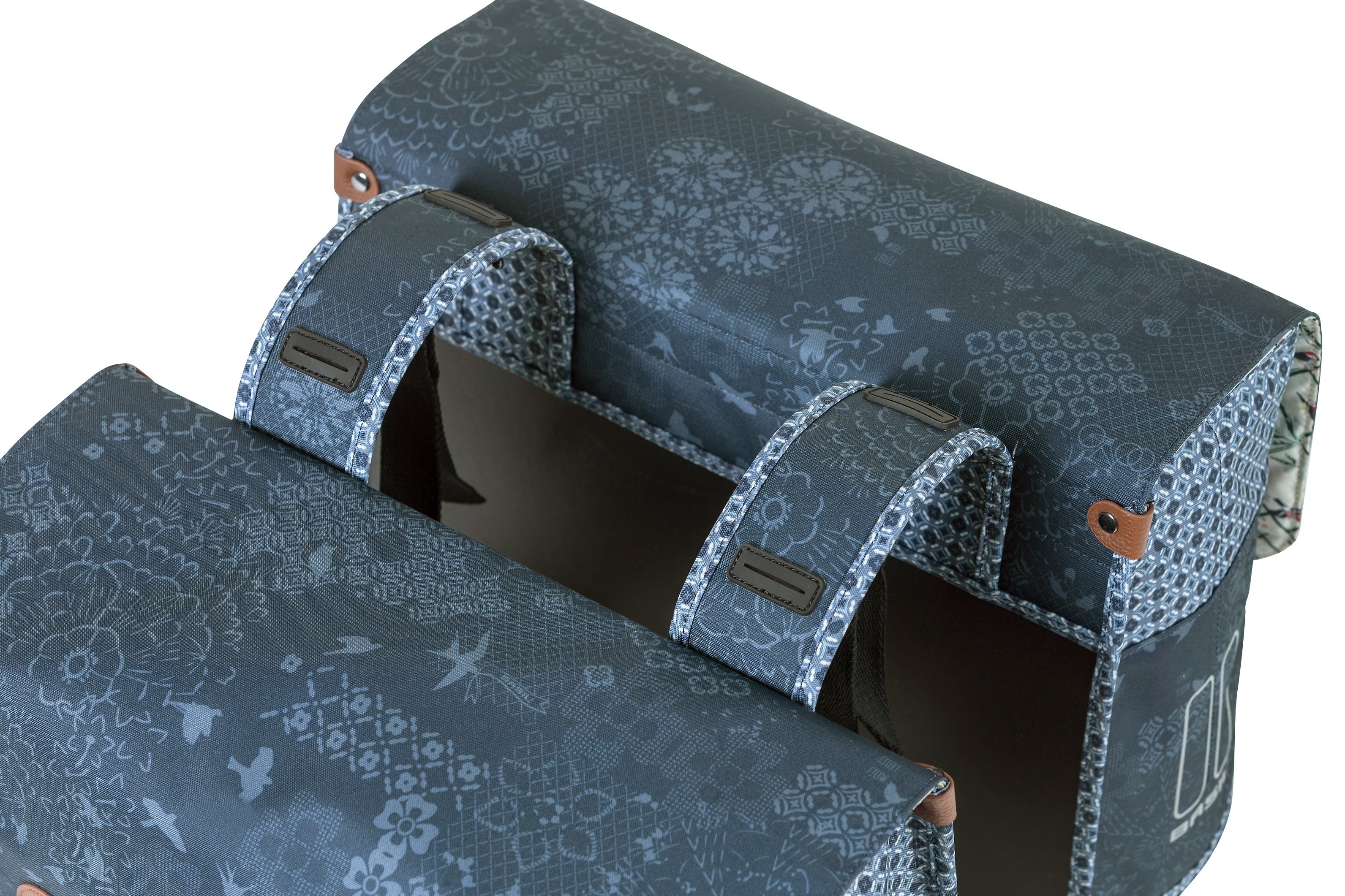 Dubbele fietstas Basil Boheme Carry All 35 liter 37 x 15 x 37 cm - blauw