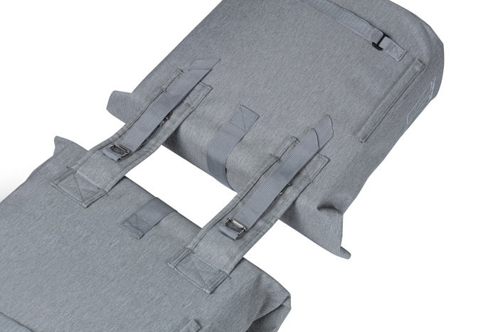 Dubbele fietstas Basil City 28 tot 32 liter 30 x 18 x 49 cm - zwart