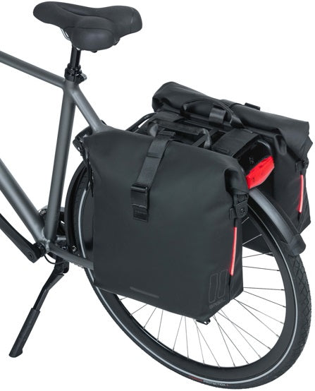 Dubbele fietstas Basil SoHo Nordlicht 41 liter 31 x 13 x 37 cm - zwart