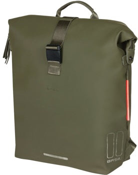 Fietsrugzak Basil SoHo Nordlicht 17 liter 31 x 14 x 37 cm - mosgroen