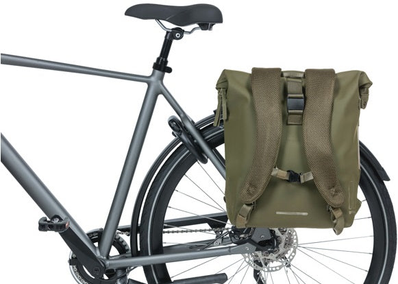 Fietsrugzak Basil SoHo Nordlicht 17 liter 31 x 14 x 37 cm - mosgroen