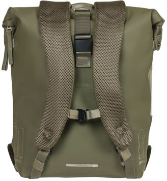 Fietsrugzak Basil SoHo Nordlicht 17 liter 31 x 14 x 37 cm - mosgroen