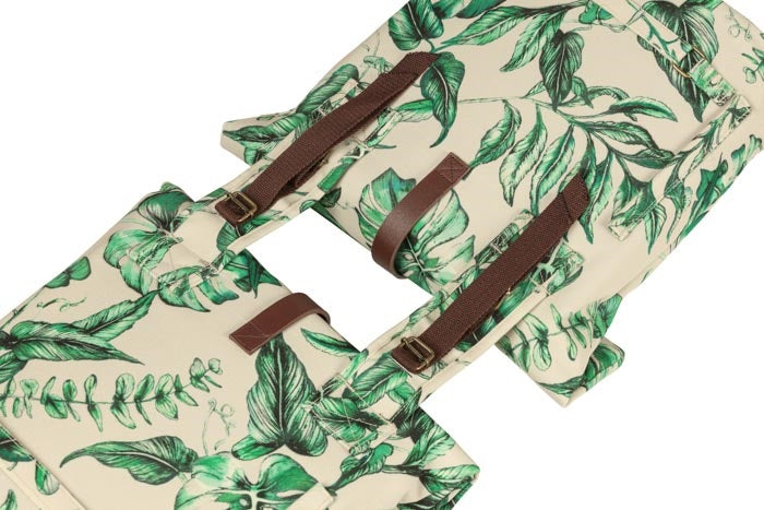 Dubbele fietstas Basil Ever-Green 28 tot 32 liter 28 x 16 x 35 cm - sandshell beige