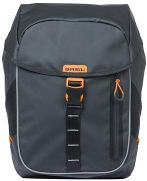 Fietsrugzak Basil Miles Tarpaulin 17 liter 31 x 17 x 44 cm - zwart/oranje