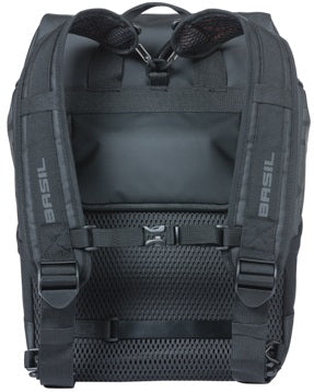 Fietsrugzak Basil Miles Tarpaulin 17 liter 31 x 17 x 44 cm - zwart/oranje