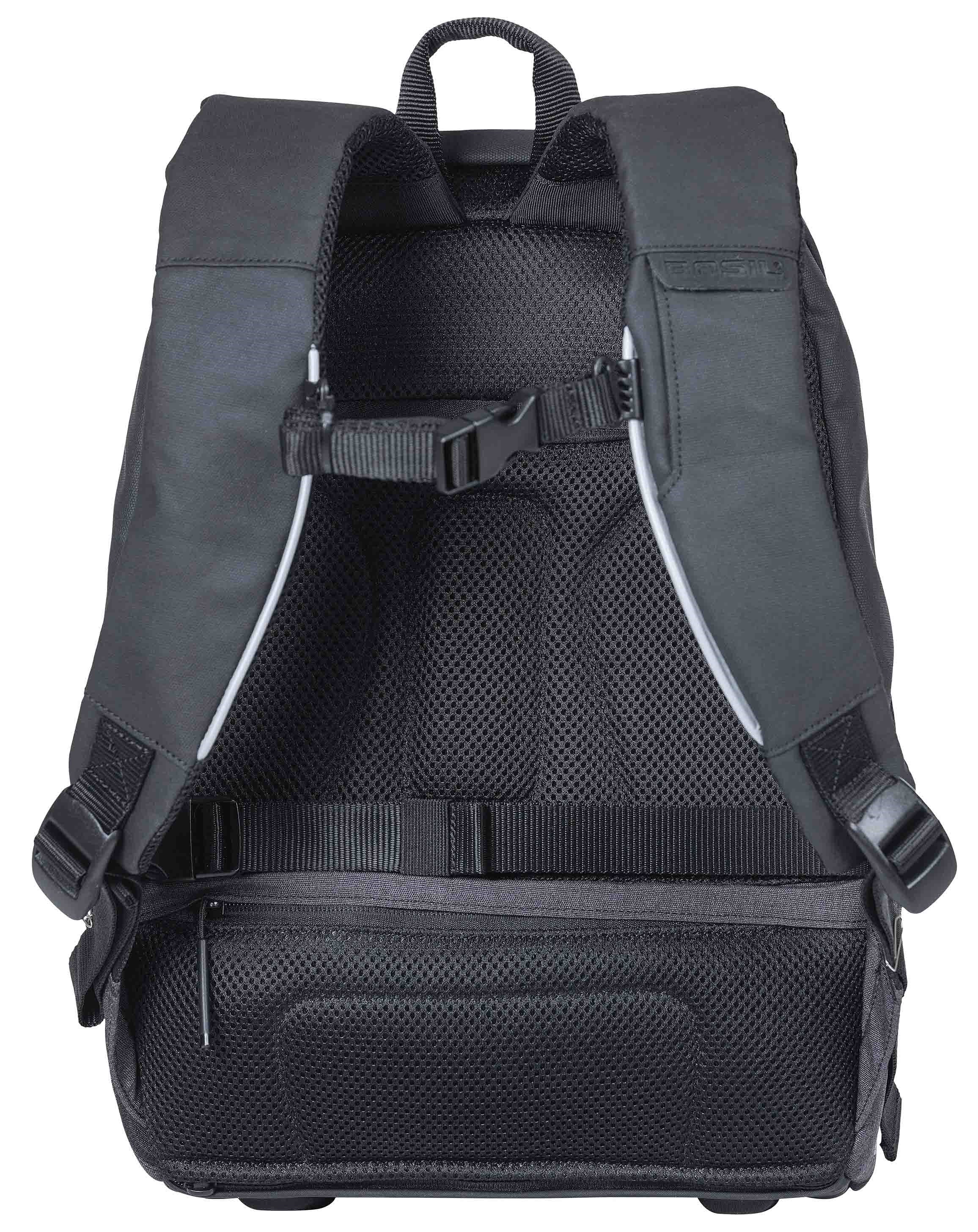 Fietsrugzak voor 13 inch laptop Basil B-Safe Commuter 13 liter 26 x 13 x 40 cm - zwart