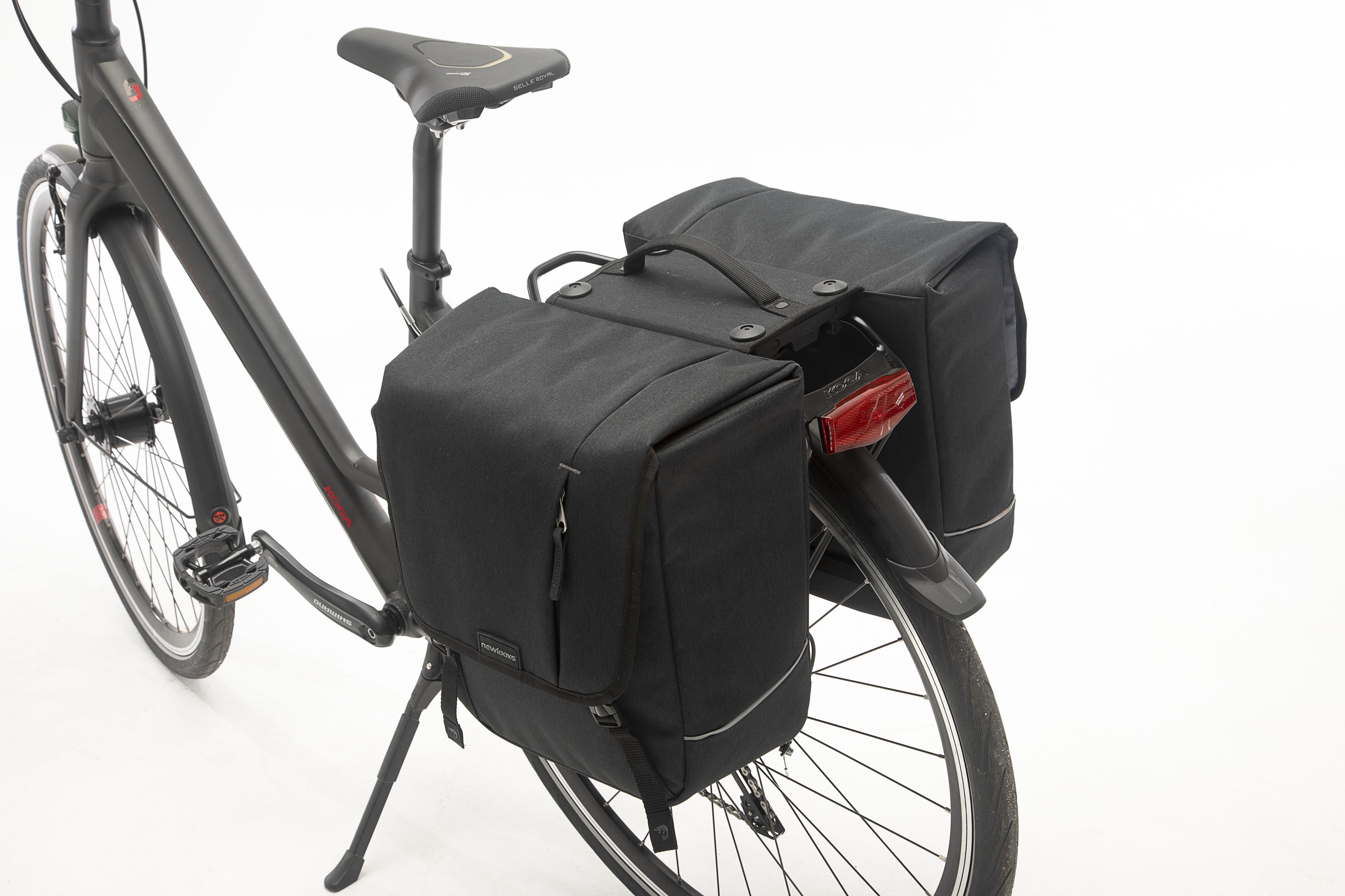 Dubbele fietstas New Looxs Nova Double Racktime 32 liter 35 x 35 x 15 cm (2x) - zwart