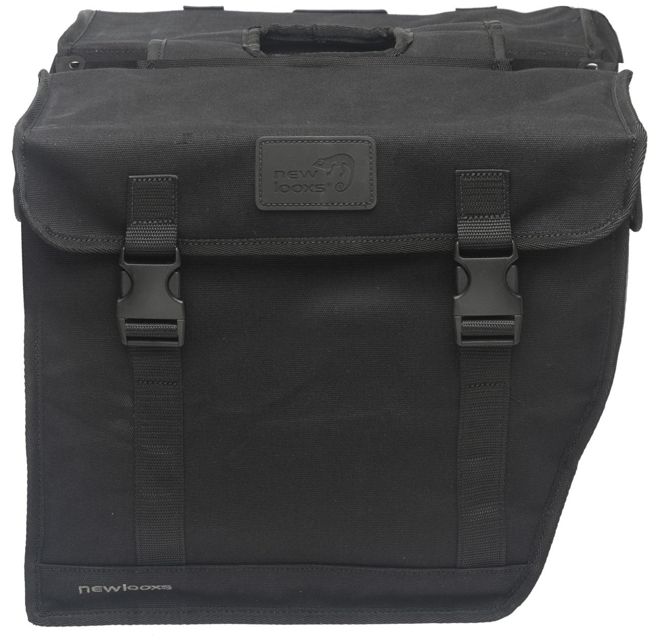 Dubbele fietstas New Looxs Canvas Hybride 46,5 liter 39 x 33 x 19 cm (2x) - zwart
