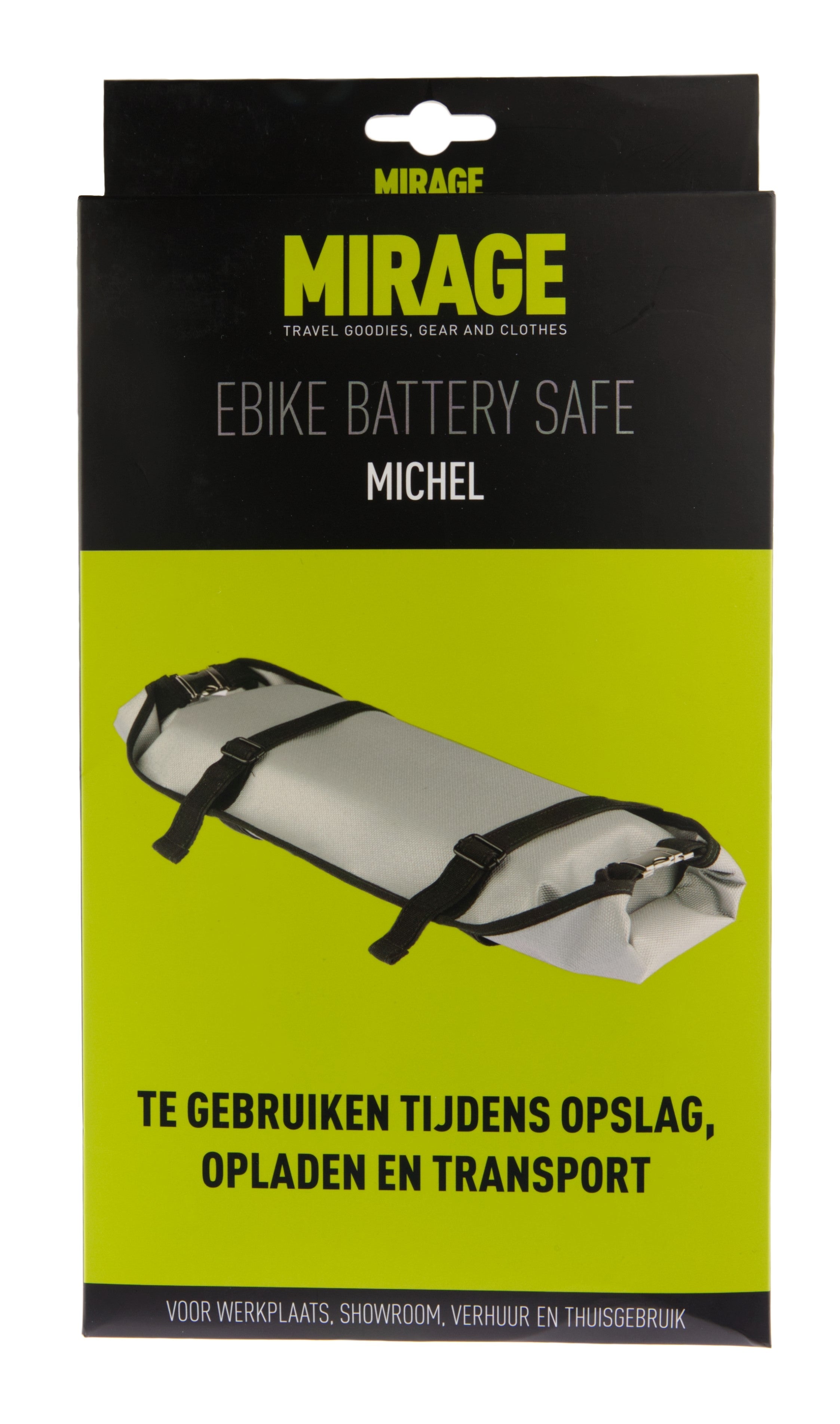 Veilige accu opberghoes Mirage Ebike Battery Safe "Michel"