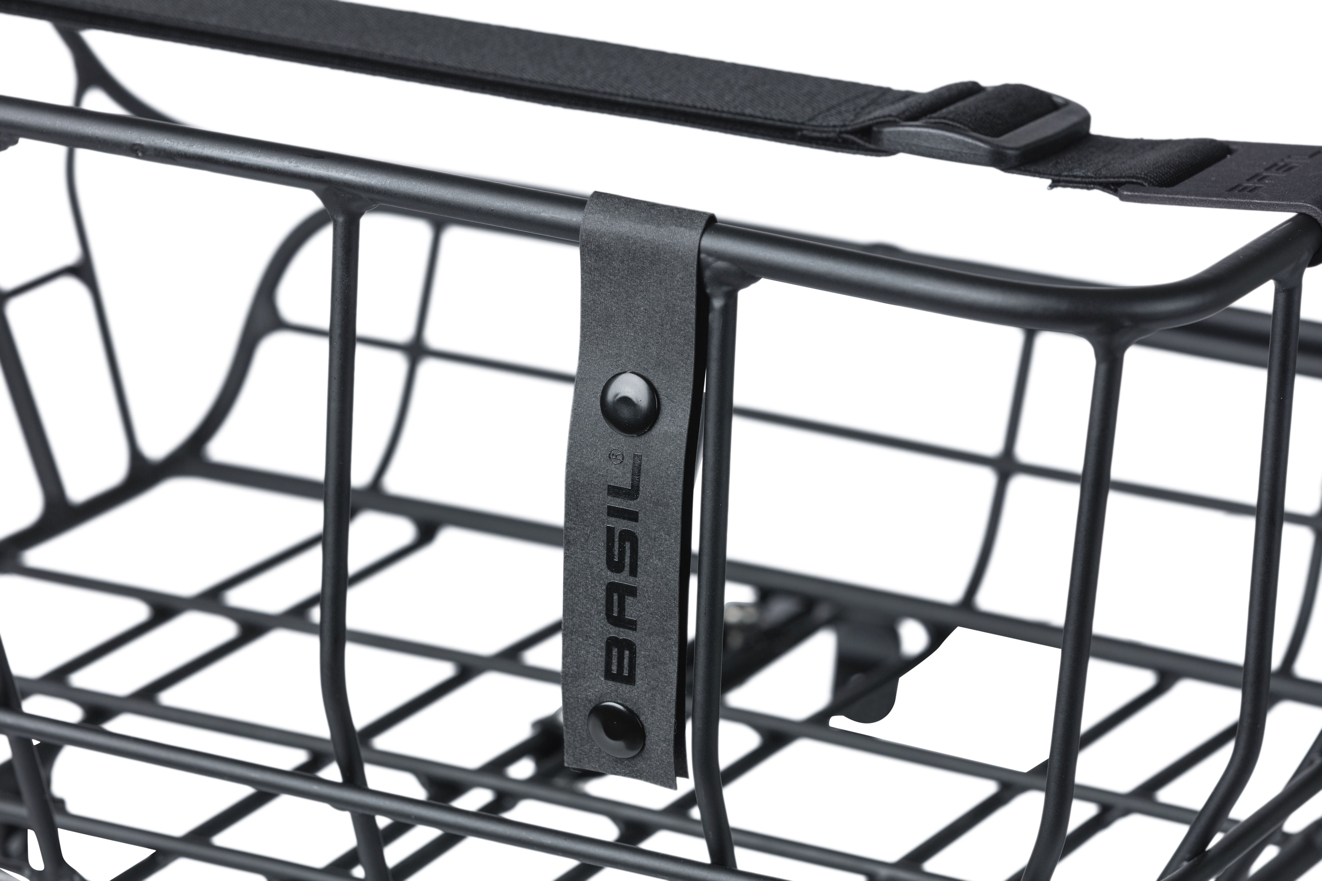 Fietsmand Basil Portland Front 25 liter 43 x 36 x 22 cm - mat zwart