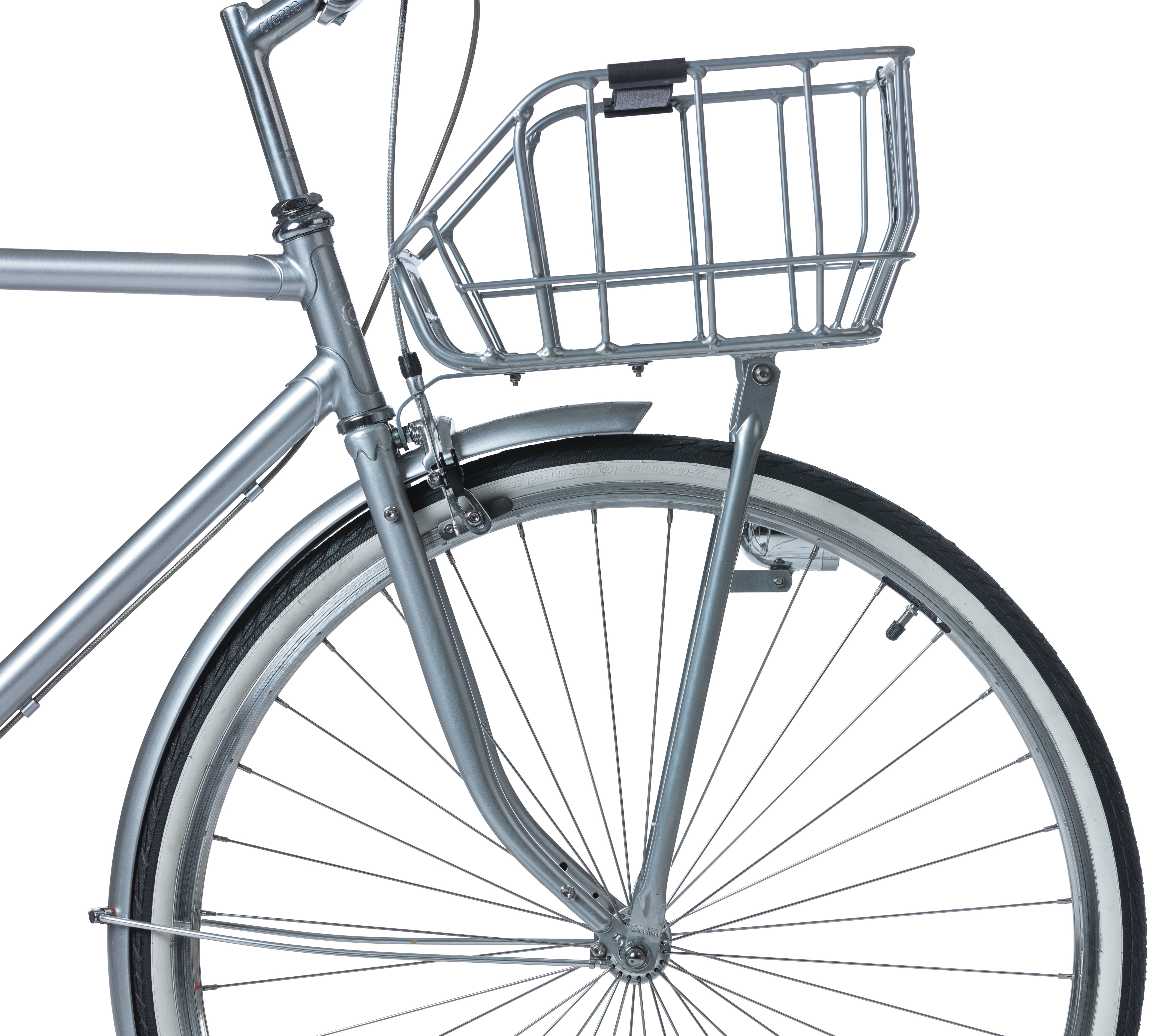 Fietsmand Basil Portland Front 25 liter 43 x 36 x 22 cm - chroom