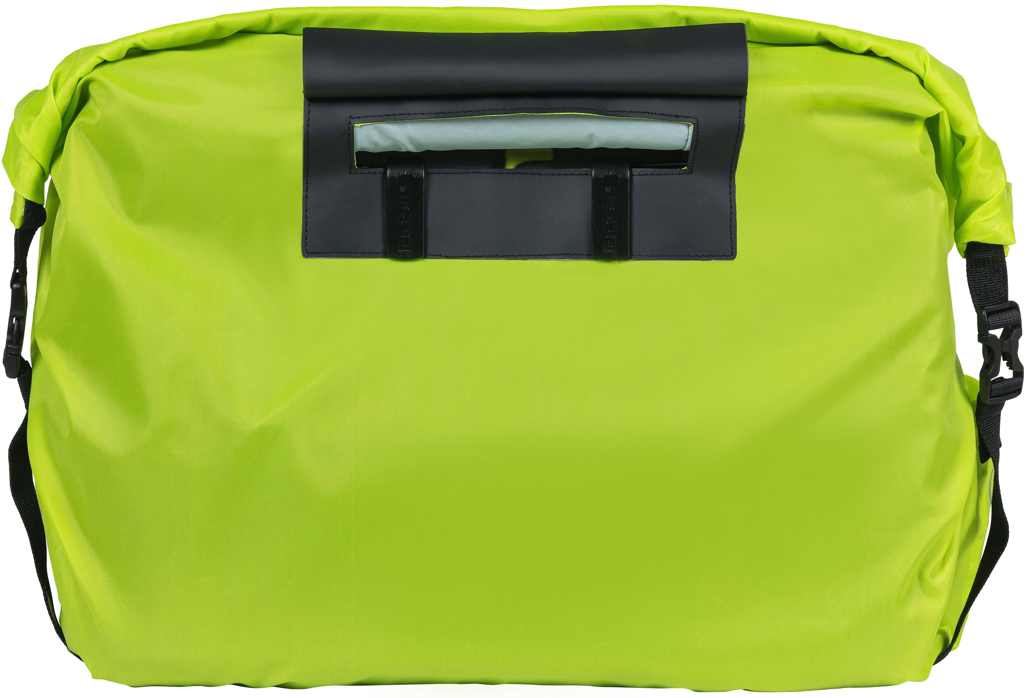 Regenhoes Basil "Keep Dry and Clean" - horizontaal - neon geel