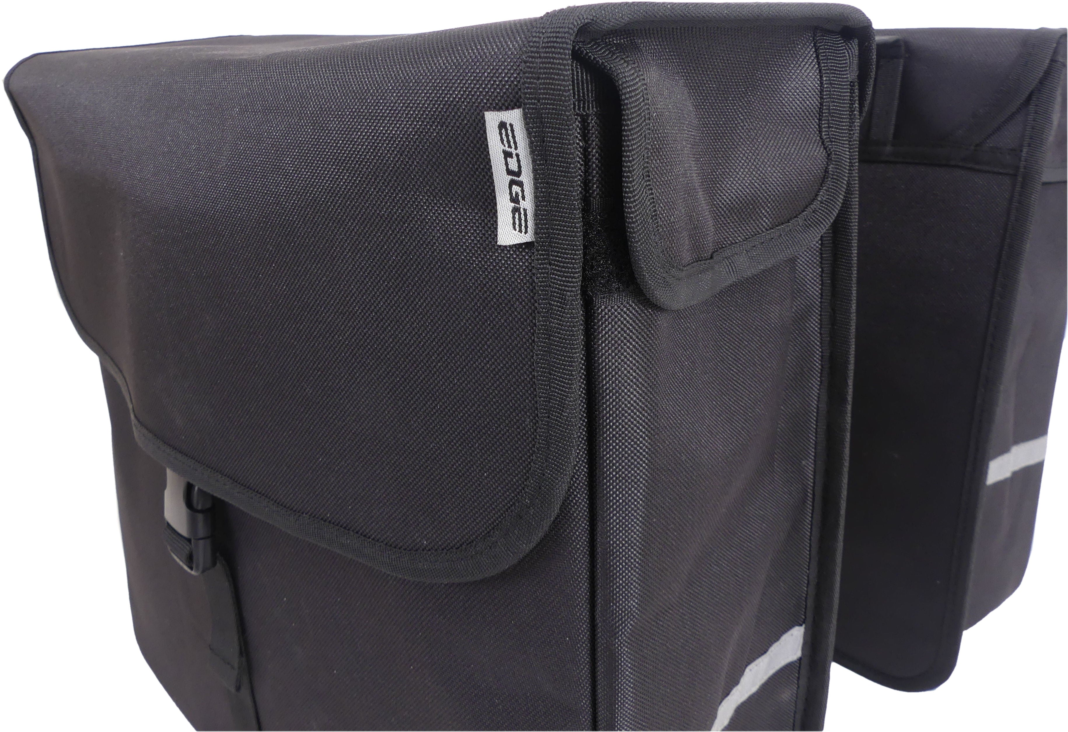 Dubbele fietstas Edge Luxe Shopper 40 liter 38 x 40 x 14cm (2x) - zwart