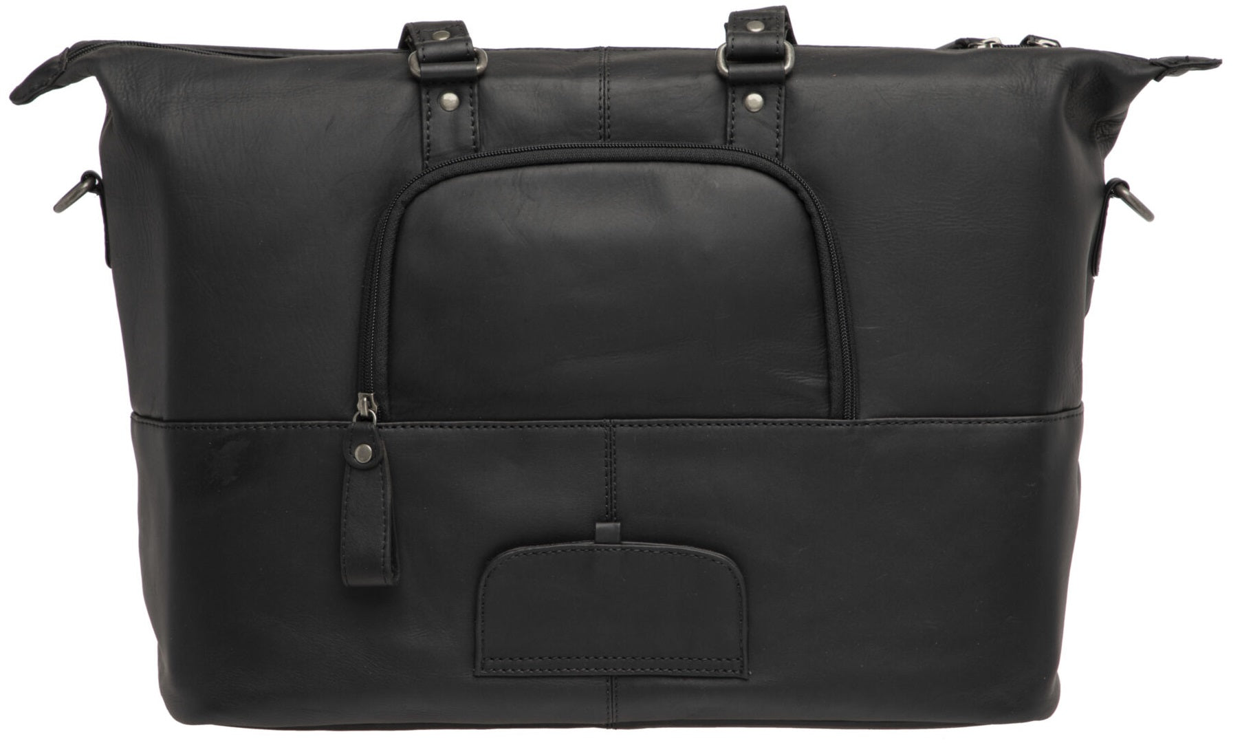 Fietstas New Looxs Verla 21 liter 34 x 18 x 44cm - gemaakt van luxe leer - zwart