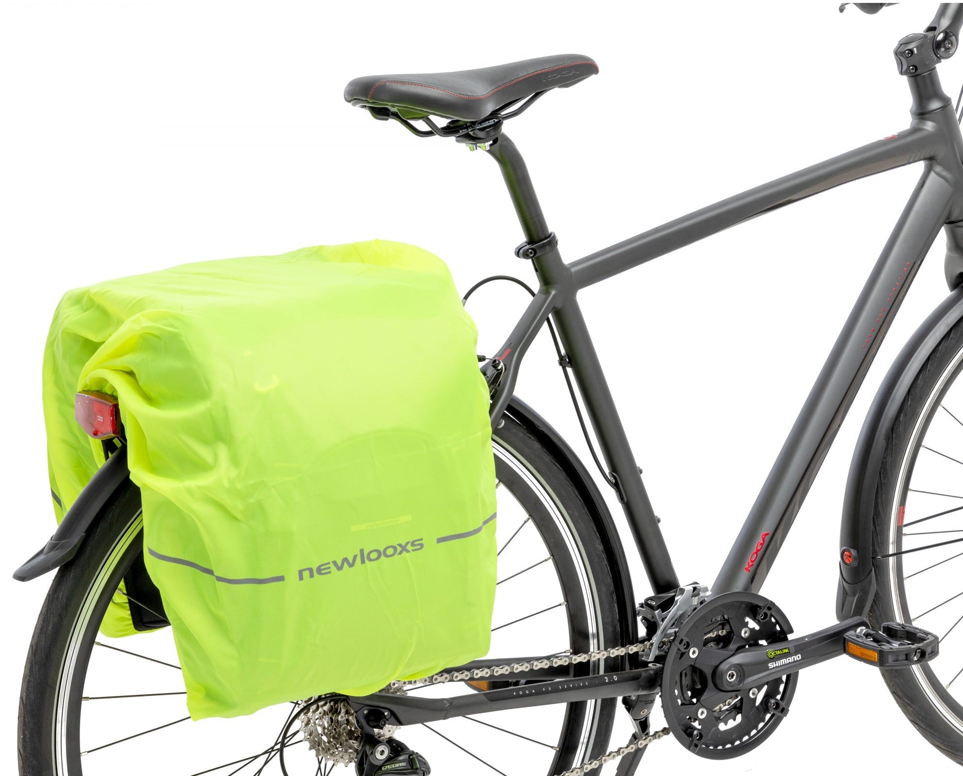 Dubbele fietstas New Looxs Sports Double Racktime 2.0 32 liter - 29 x 16 x 39 cm (x2) - zwart/grijs