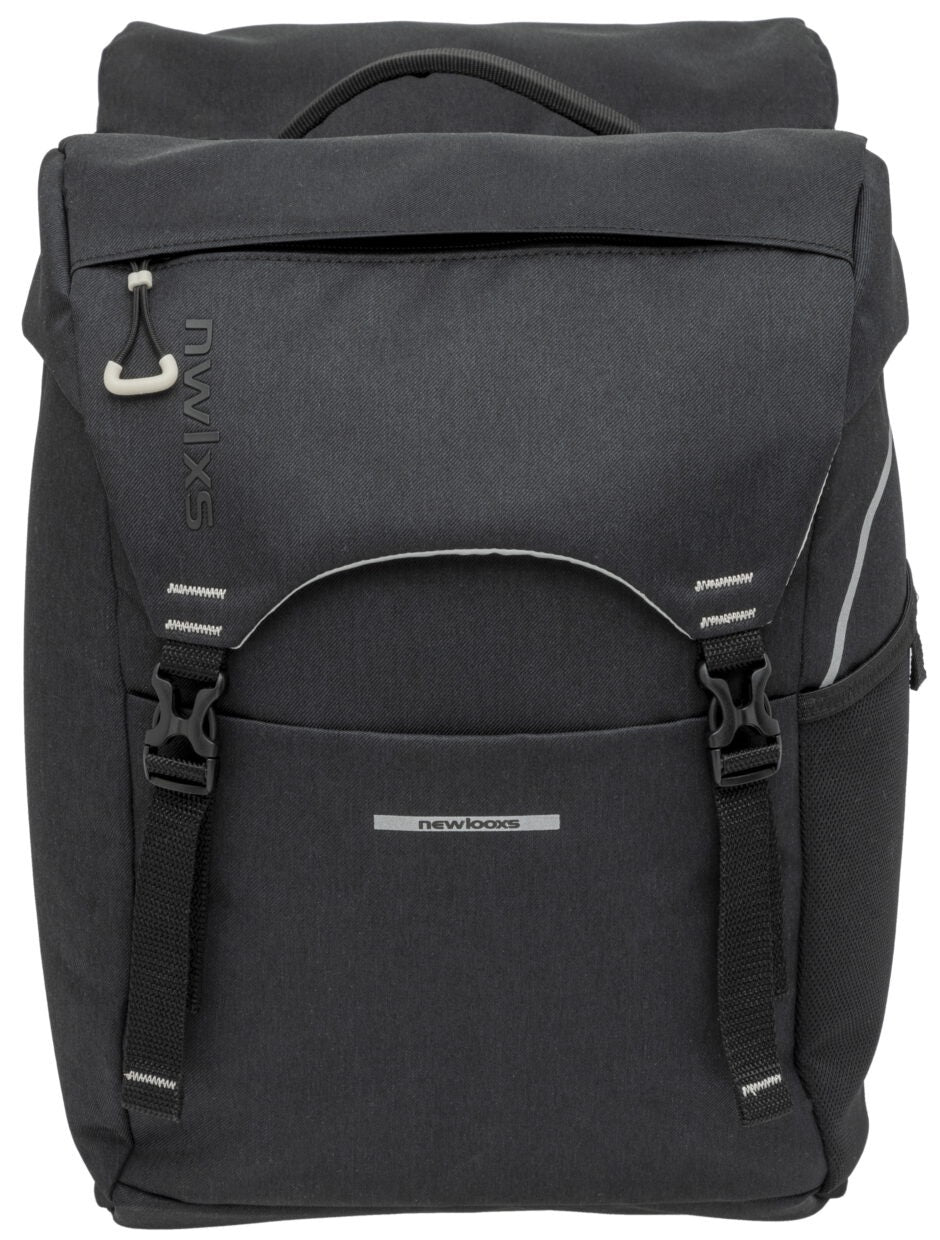 Dubbele fietstas New Looxs Sports Double Racktime 2.0 32 liter - 29 x 16 x 39 cm (x2) - zwart/grijs