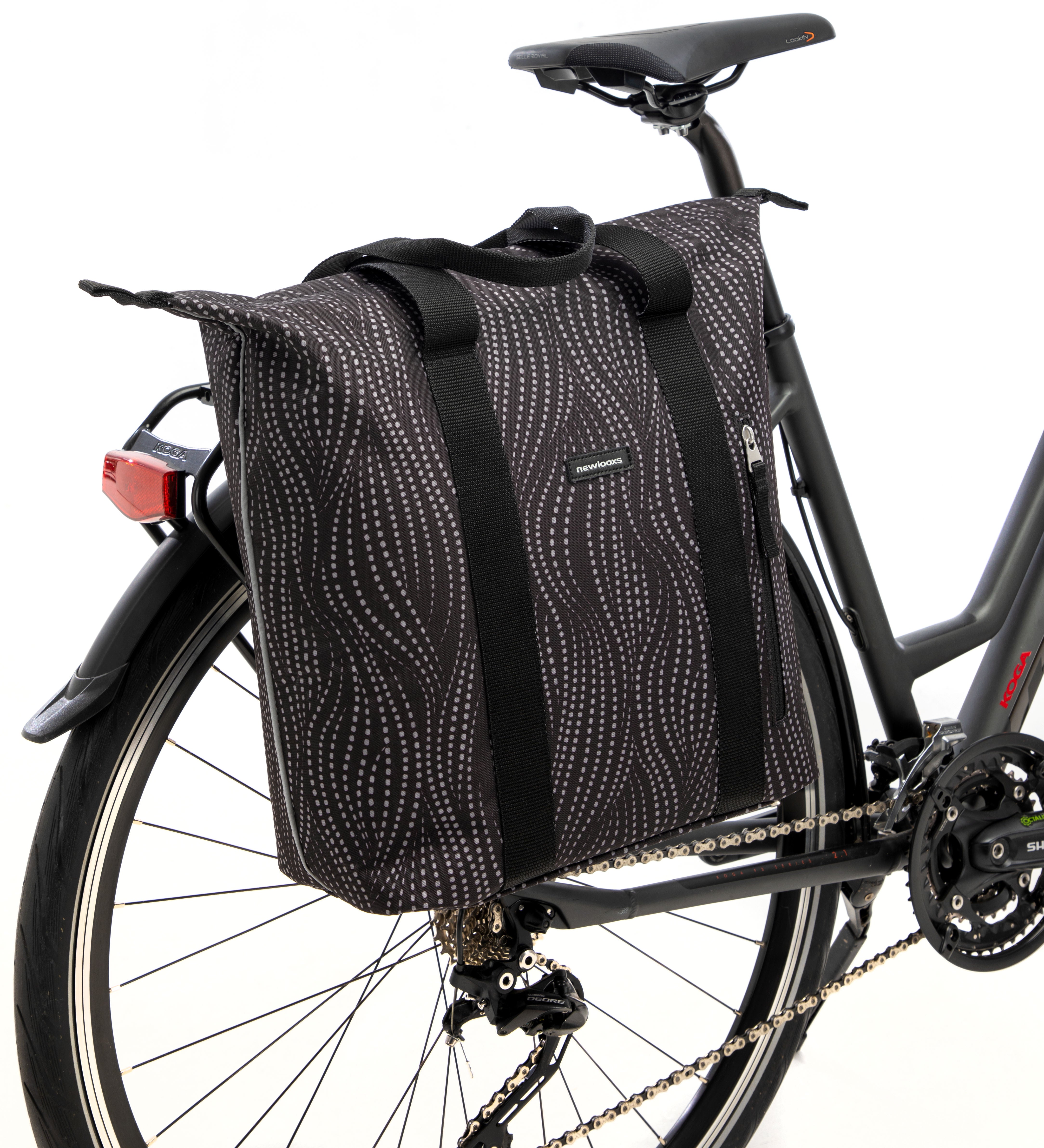 Fietsshopper New Looxs Kota Alma 24 liter - 45 x 18 x 36 cm - zwart