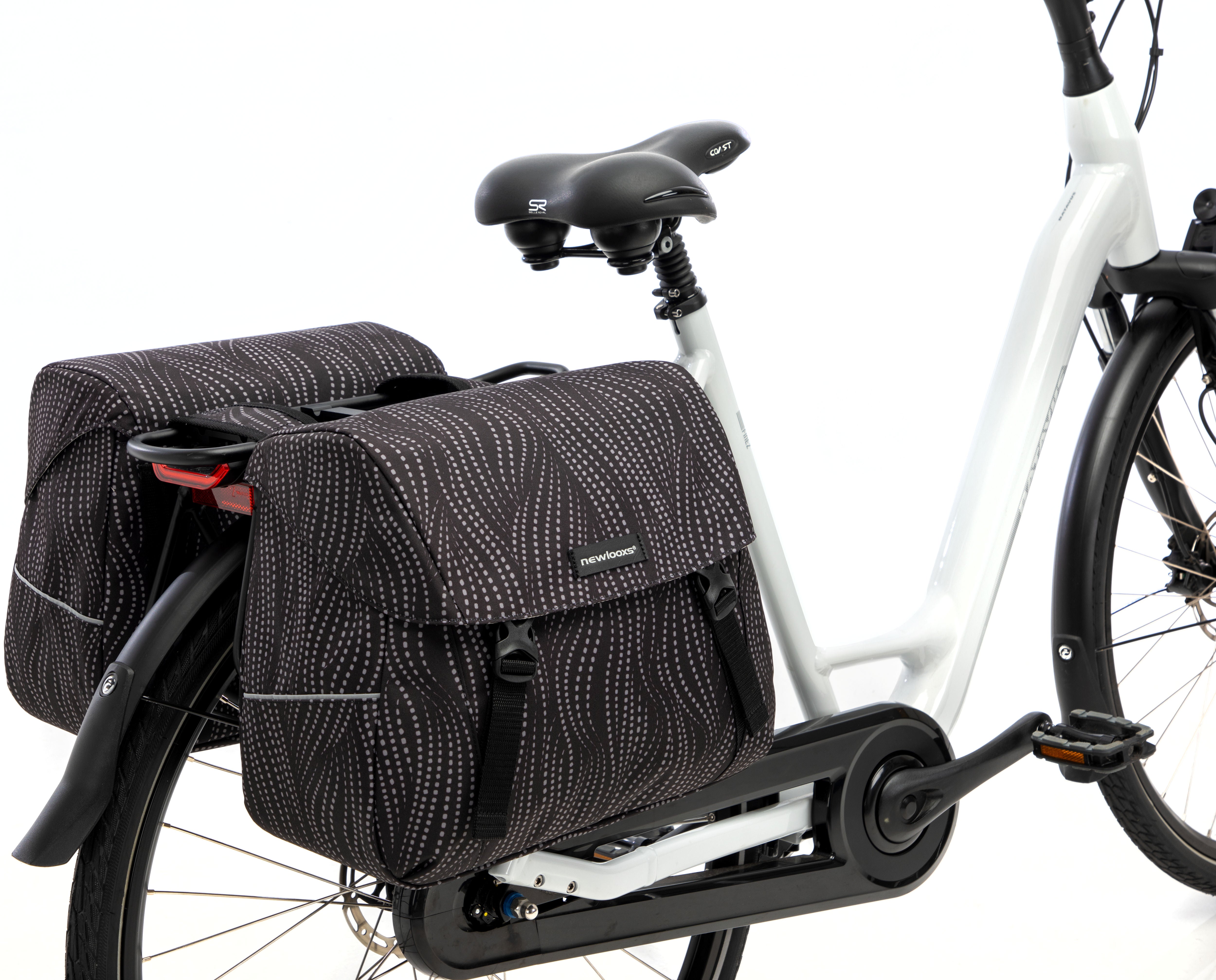 Dubbele fietstas New Looxs Joli Alma 37 liter - 38 x 18 x 30 cm (2x) - zwart