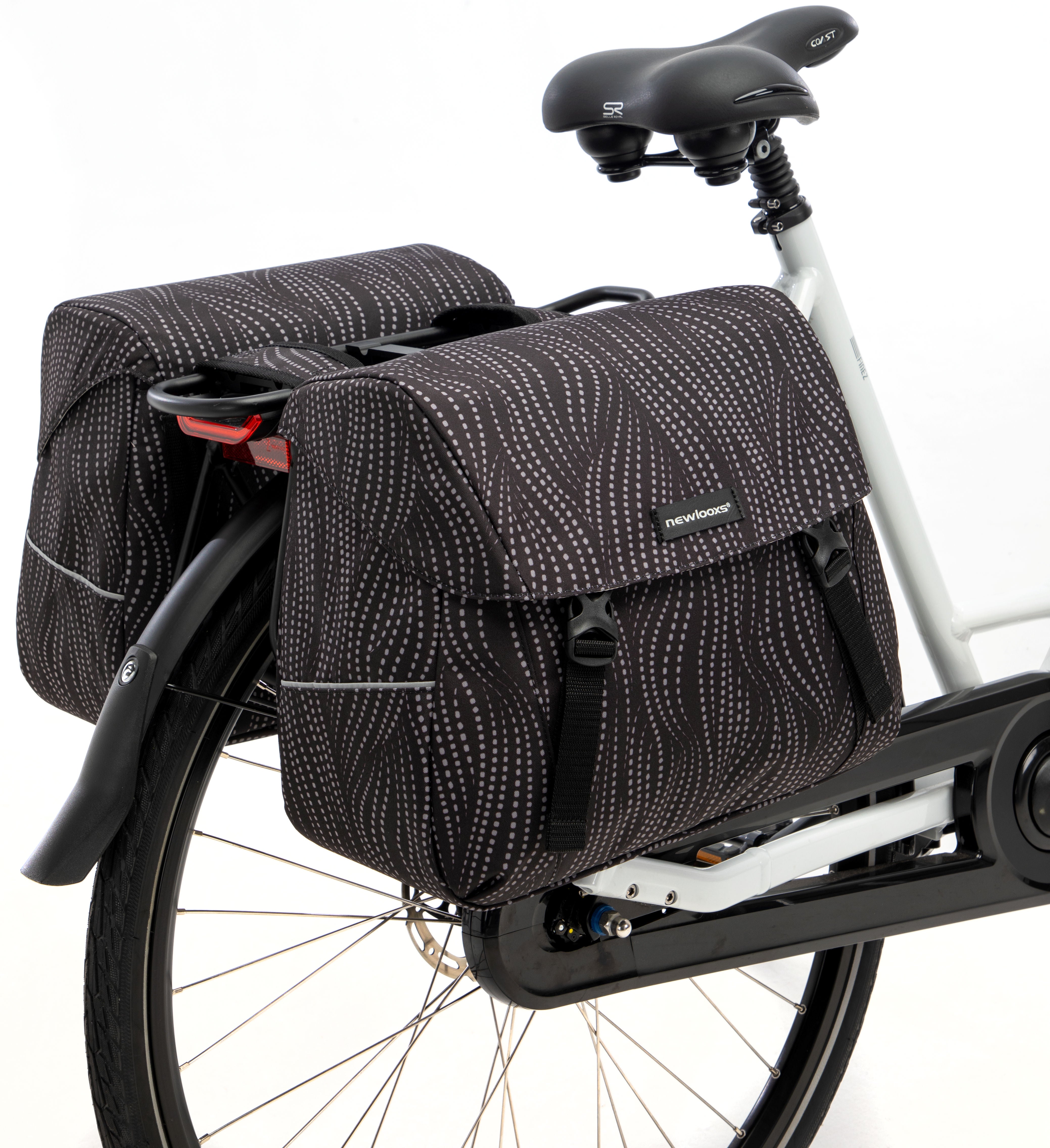 Dubbele fietstas New Looxs Joli Alma 37 liter - 38 x 18 x 30 cm (2x) - zwart