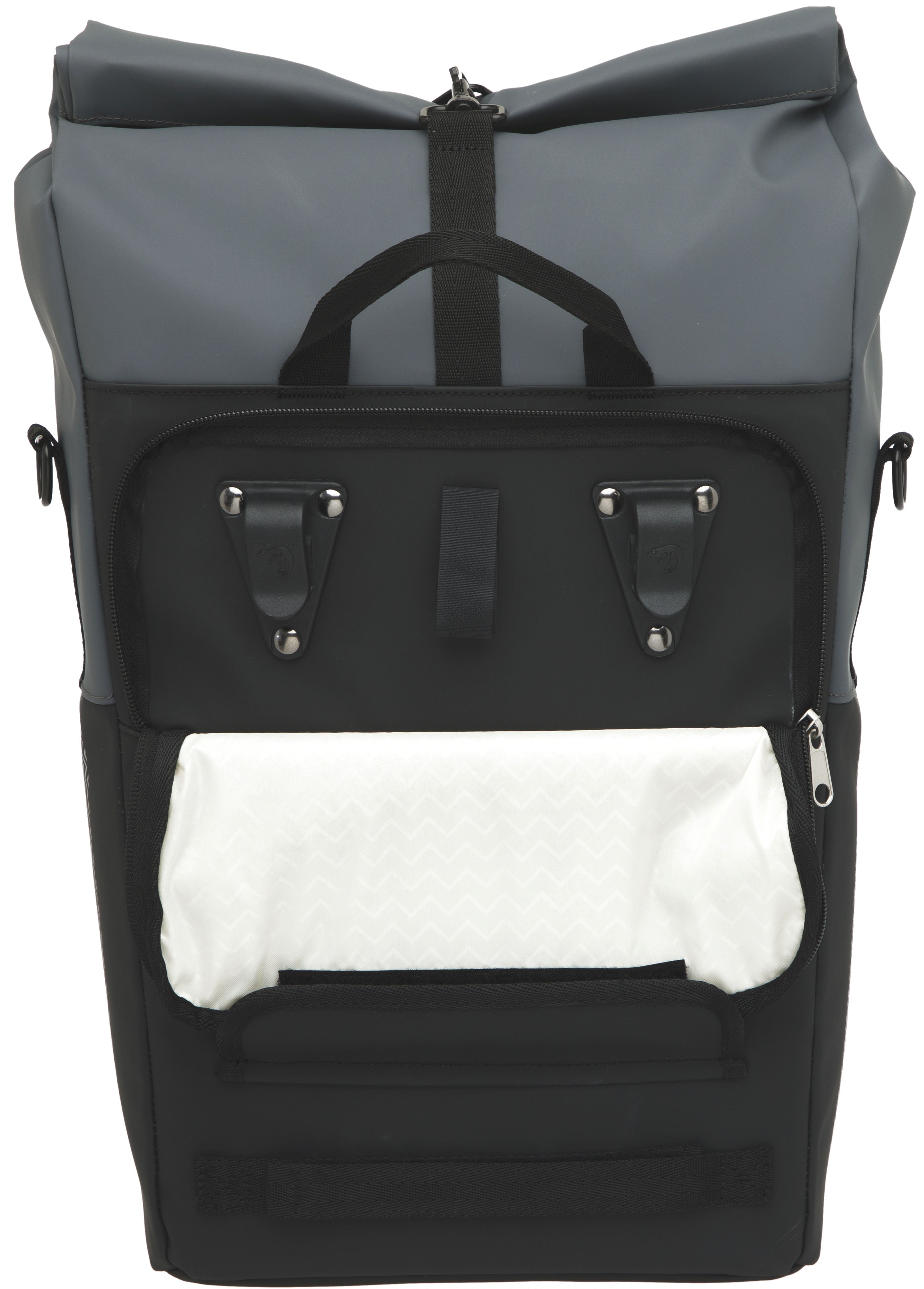 Fietsshopper New Looxs Nyborg 17 liter 30 x 17 x 37 cm - donkergrijs/zwart